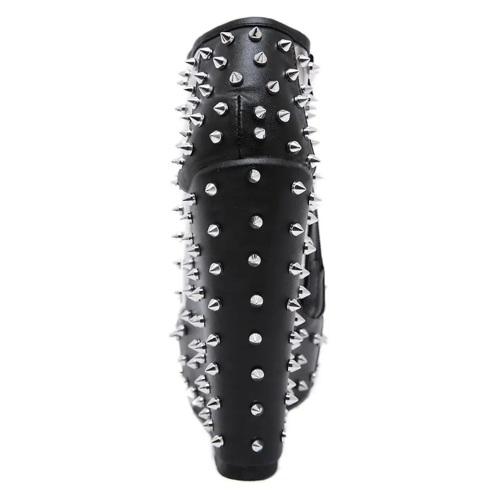 DiJiGirls/женские ботильоны с открытым носком в готическом стиле панк ботинки