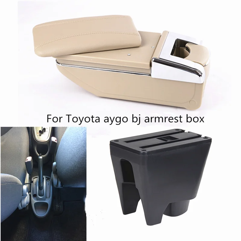 Для Toyota Aygo BJ подлокотник коробка для увеличения однослойный центральный магазин содержание держатель стакана, пепельница аксессуары