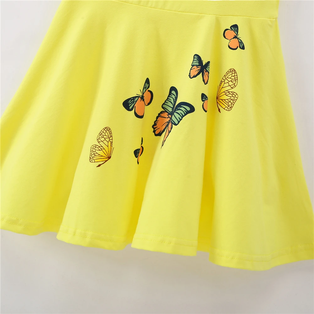 Платье для девочек лето 2020 детское платье без рукавов с принтом бабочки детская