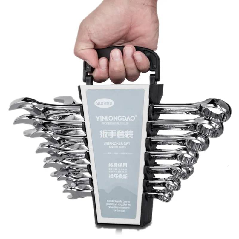 Набор гаечных ключей комплект комбинированных инструментов с храповым