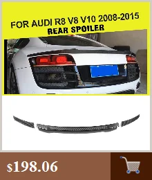 Для Audi TT TTS 8J 2008- R8 2007-2011 не углеродное волокно гоночного зеркала заднего вида Замена Стиль