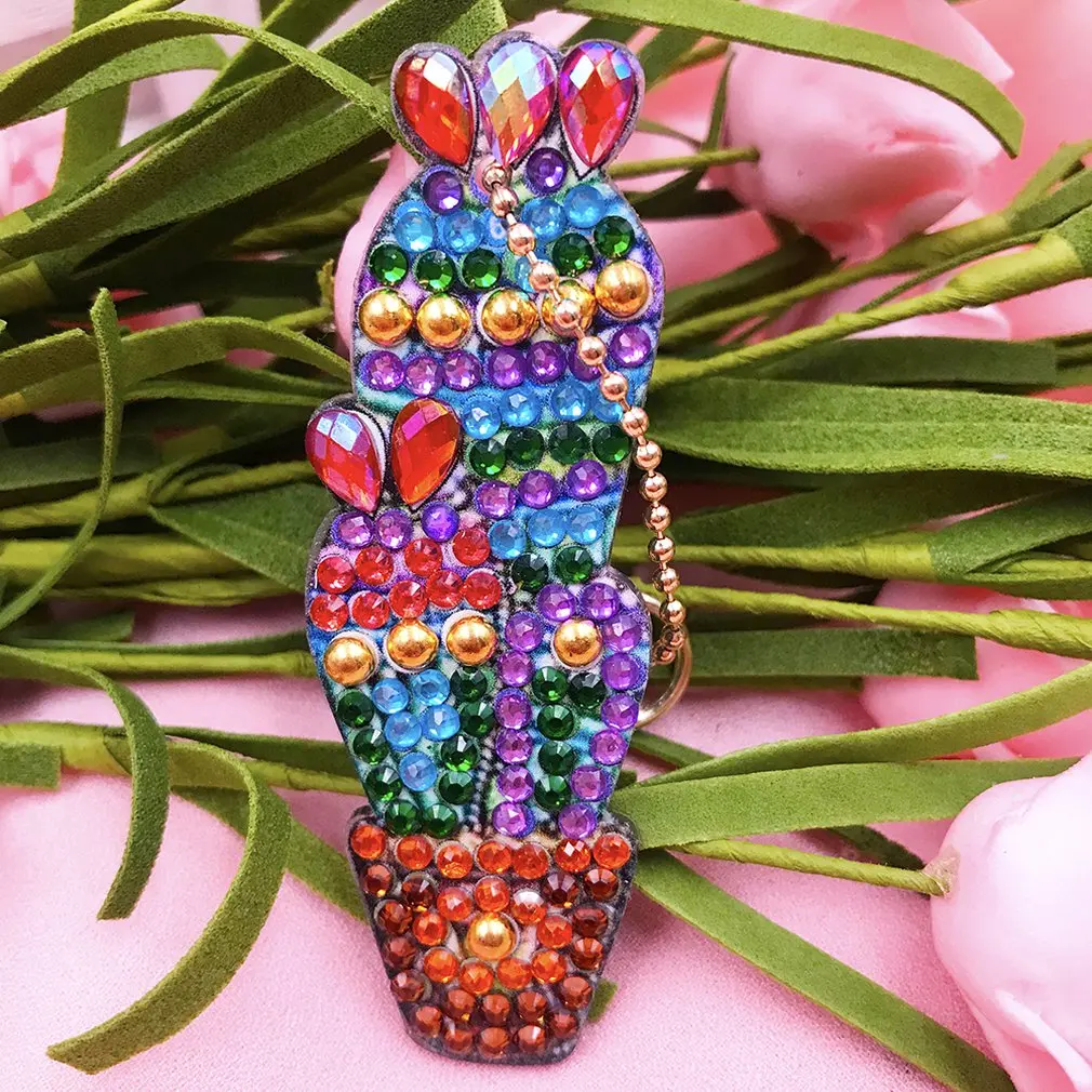 DIY Material Package Keychain Cartoon Spaceman Hanging Diamond Painting Bag Child Manual Develop Brain | Украшения и аксессуары
