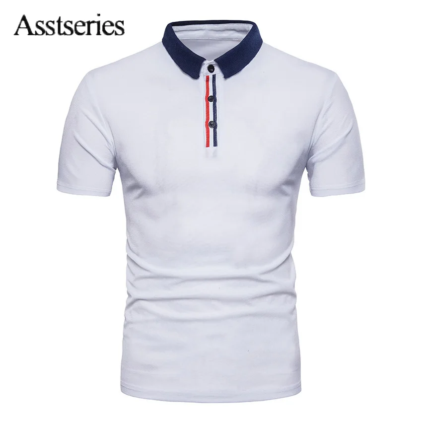 

2021 Summer New Men T-shirt Fashion Slim Fit T-Shirt Men Short Sleeve Turn Down Collar Men's T Shirt Black/White/Navy S-2XL 33wy