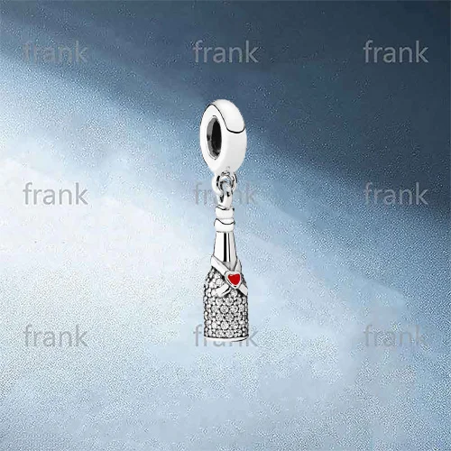 

Mini Kawaii Sterling Silver Champagne Pendant Accessories Give Girls Personalized Fashion Gift 792152CZ