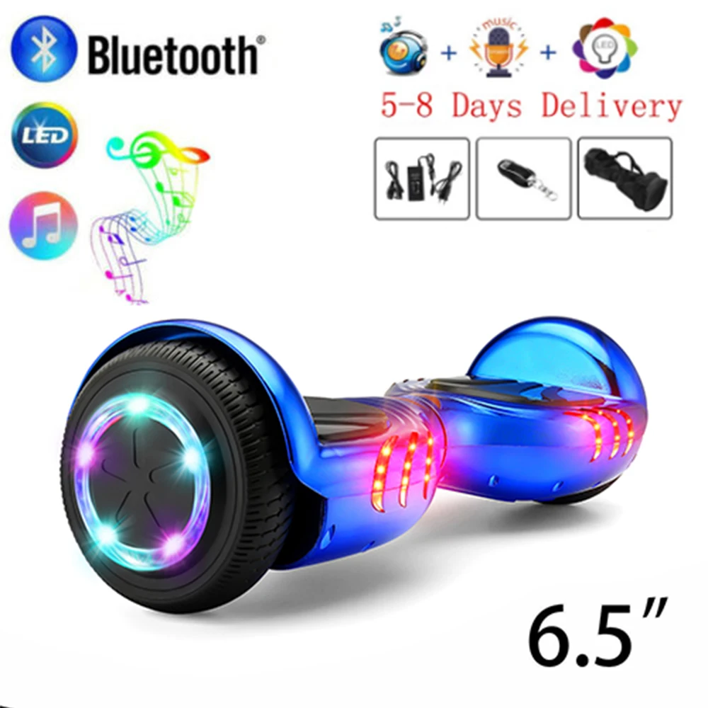 IScooter Ховерборд для детей 6 5 дюймов самобалансирующаяся доска умный Bluetooth динамик