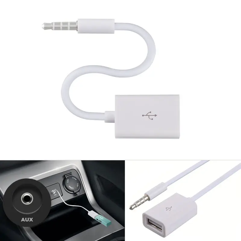 12 В USB 2 0 мама к MP3 DC 3 5 мм штекер AUX аудио разъем конвертер кабель с высоким уровнем