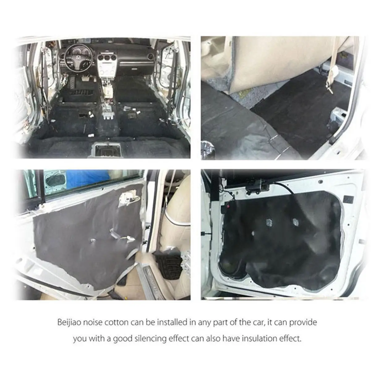 

9Pcs Car Auto Van Vehicle Sound Proofing Deadening Insulation Foam Rubber +plastic Car Accessories 30cm*50cm*6mm