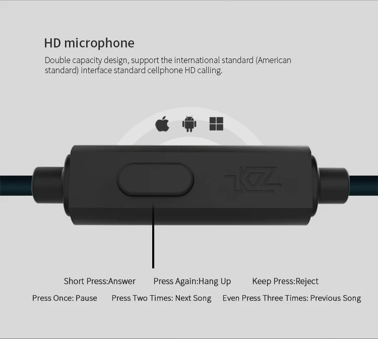 KZ ZS6 серый цвет 2DD+ 2BA гибридные наушники в ухо HIFI DJ Monito спортивные наушники ушные наушники гарнитура Металлические вкладыши KZ AS10
