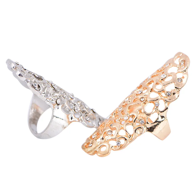 Большие кольца для женщин с кристаллами позолоченное и серебряное покрытие в