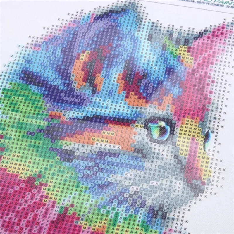 Красочная белка кошка мозаика вышивка животное крестом Рукоделие Ремесло