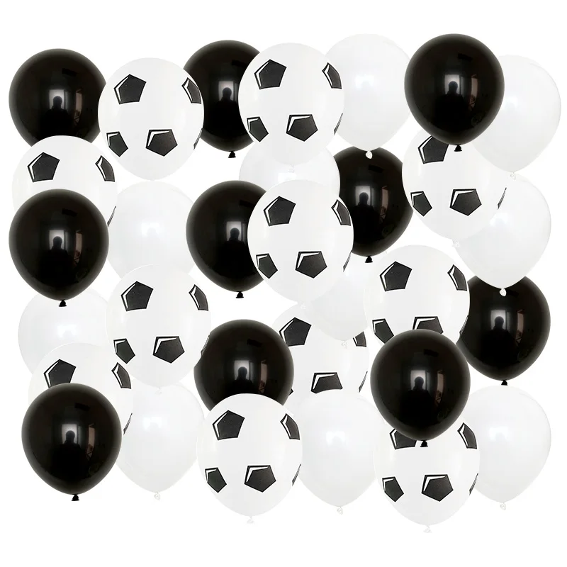 Латексные воздушные шары 1 комплект 12 дюймов белые и черные латексные для футбола