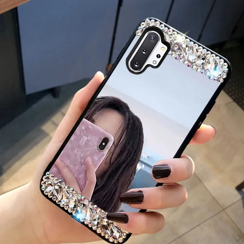 3D зеркальный чехол для телефона samsung Galaxy Note 10 Plus 8 9 S7 край S8 S9 S10E S10 плюс J3 J5 J7 2016 2017 A10