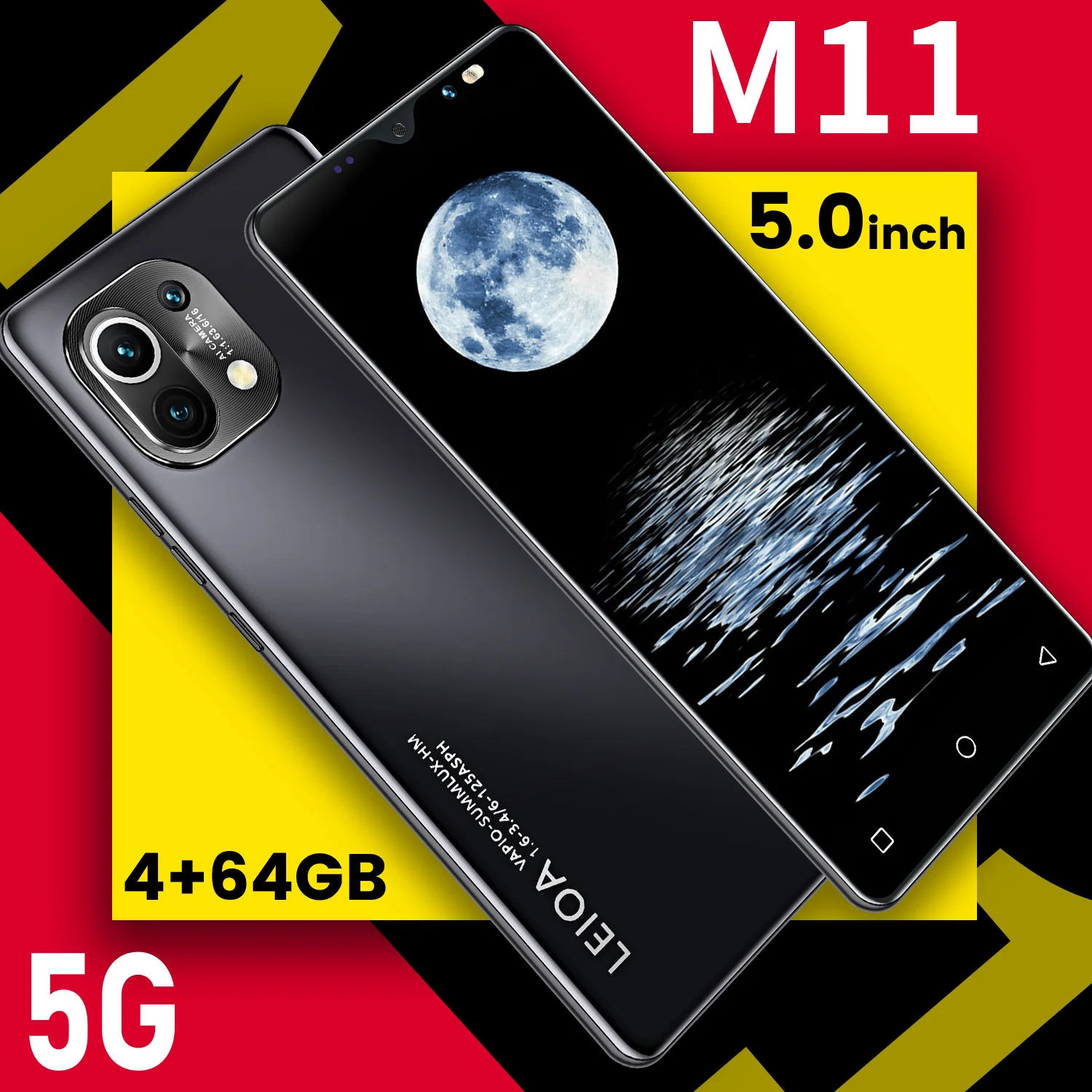 

XIO M11 Smartphon Snapdragon888 Global Version Deca Core Dual SIM 4G/5G LTE Mobile Phone New Sansumg 5.0Inch HD Screen Cellphone