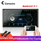 Автомагнитола Camecho, 2 din, Android 9,1, Автомобильный мультимедийный проигрыватель 2 din, GPS, Bluetooth, MP5, универсальный проигрыватель для Toyota, автомагнитола 2 din