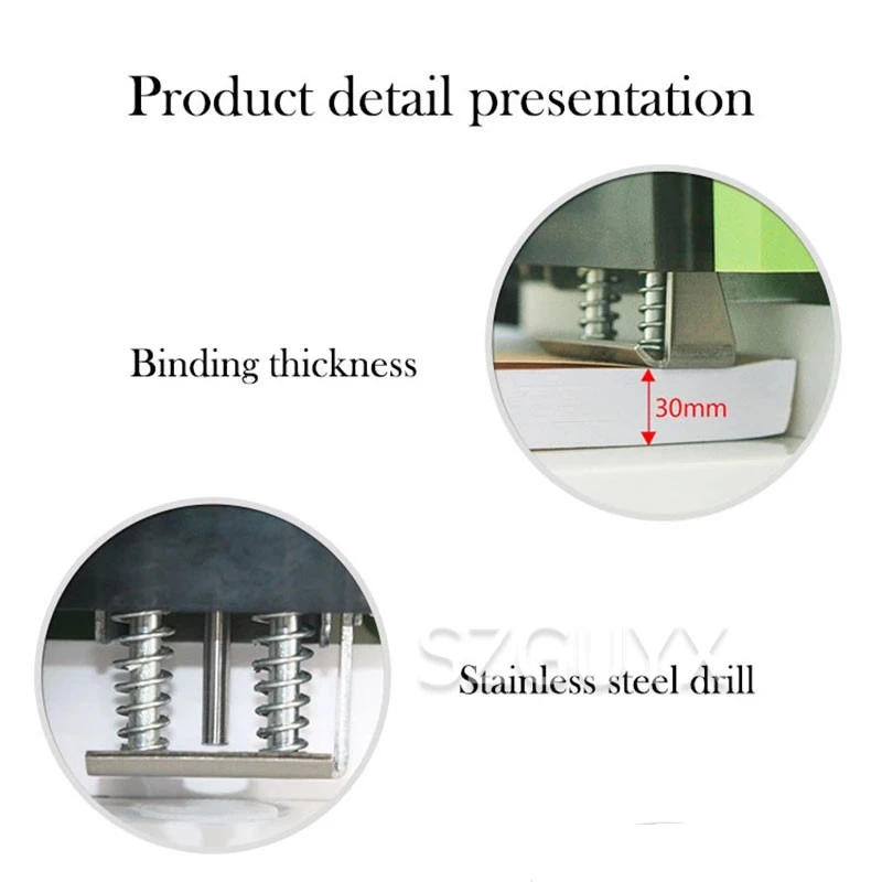 

220V Desktop Double Handle Manual Punching Machine/Financial Voucher Binding Machine/Hot Melt Riveting Tube Binding Machine
