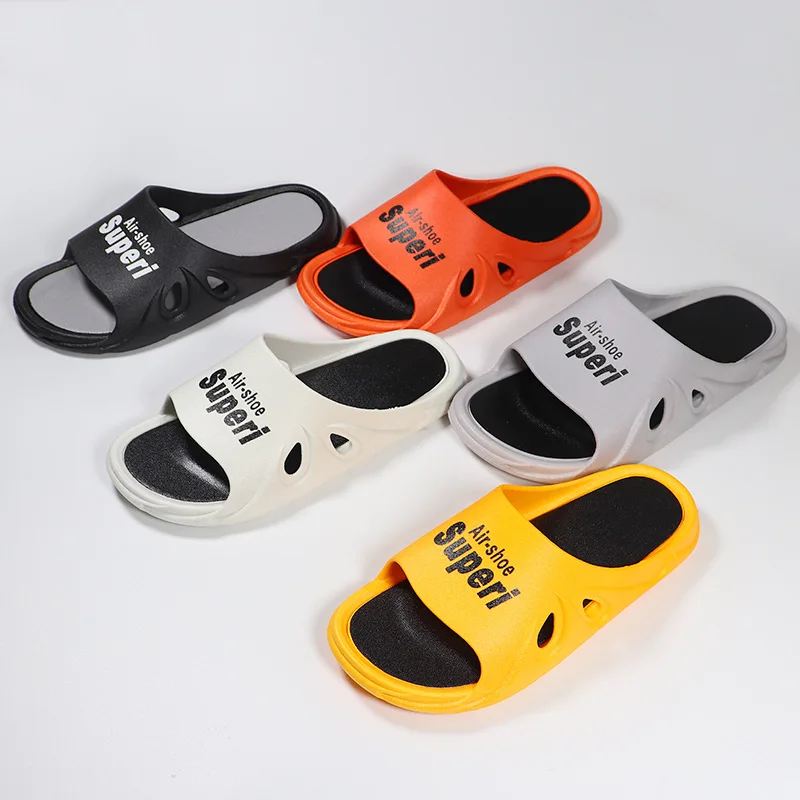 

Cool Slippers Male Female Summer Outdoor Beach Shoes New Casual Breathable Flip Flops Man Non-slip PVC Indoor Bathroom Slippers