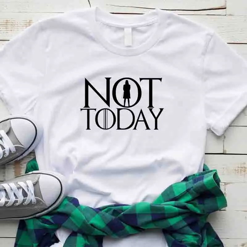 Футболка женская с рисунком Not Today забавная футболка героями сериалов Arya Stark