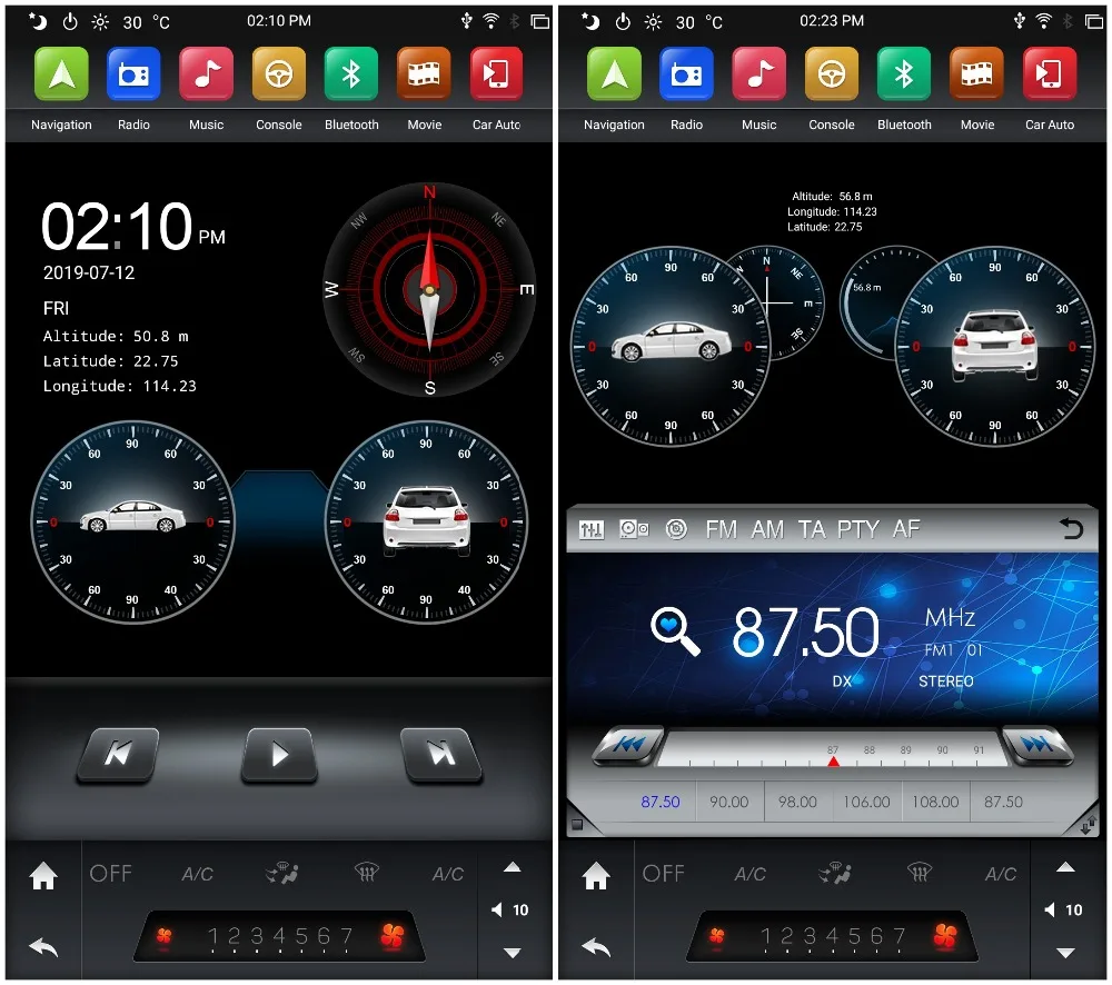 Ips Экран 2 din 12," 6-Core Android 9,0 Универсальный Автомобильный dvd видео плеер радио gps Bluetooth 5,0 WI-FI легко подключить 4 Гб+ 32 ГБ