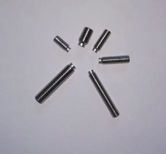 

2pcs M10 set screws allen drive hexagon socket bolts aluminum cylinder positioning end male screw stainless steel 10mm-52mm leng