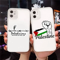 free palestine phone case clear matte transparent for white iphone 7 8 x xs xr 11 12 pro plus max mini funda