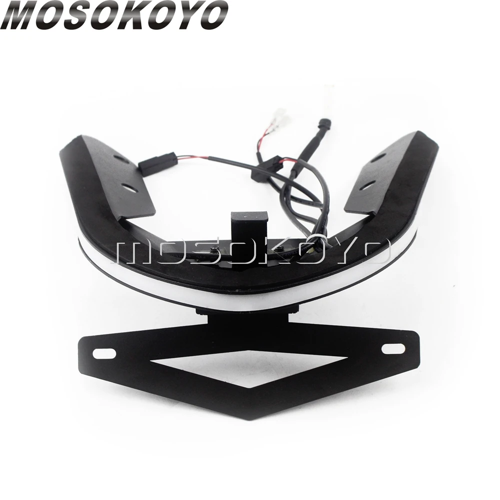 Кронштейн номерного знака CNC со встроенным стоп сигналом для Ducati Monster 821 1200/S 2014 17| |