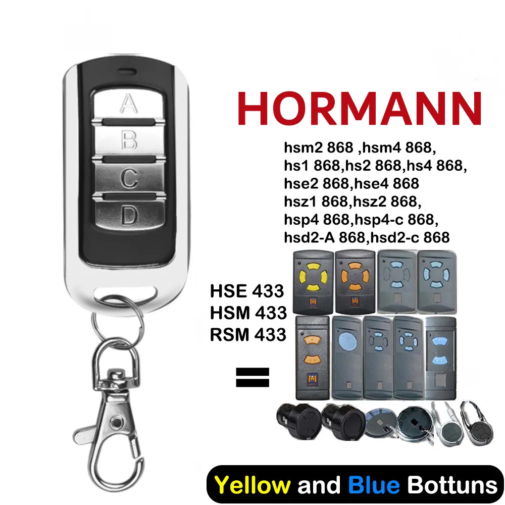 HORMANN HSE2 868 MHZ replacement Remote Control HORMAN HSM4 HSM2 Wireless 4 Keys Duplicator for Garage Gate Door