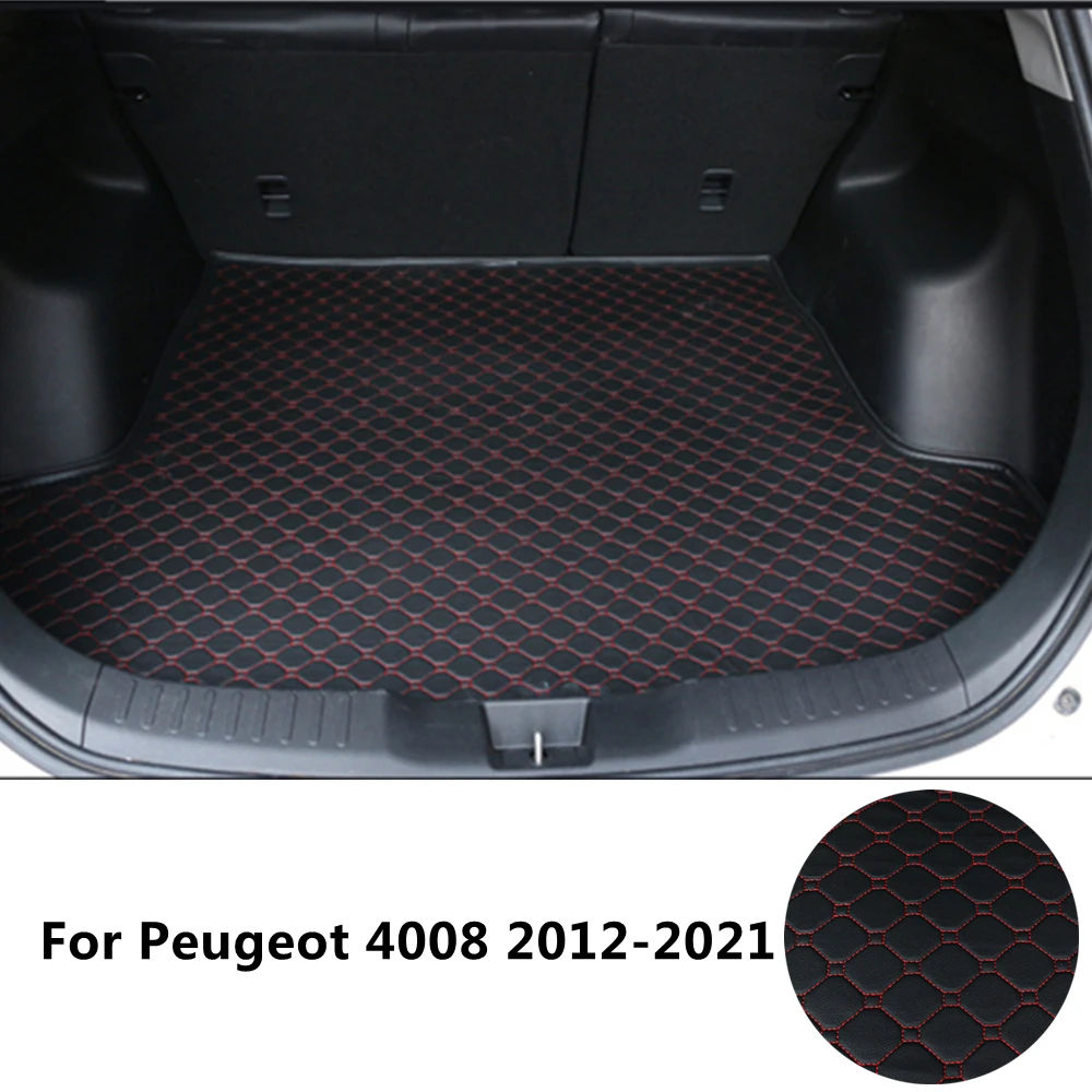 

Flat Side Cargo Liner For Peugeot 4008 (2012-2021) 2013-14-15-16-17-18-19-2020 Special Car Trunk Mats Waterproof Boot Carpets