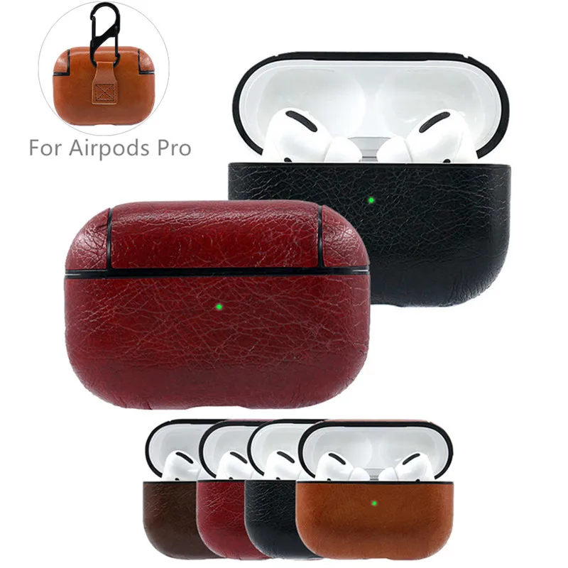 

Защитный чехол для наушников Apple Airpods pro, TWS, кожаный