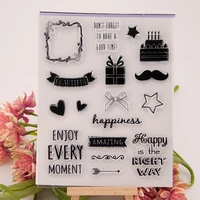 good time transparent clear silicone stamp seal diy scrapbooking rubber hand account photo album diary decor reusable 1418cm