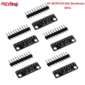 5 шт., MCP4728, 12-битный разрыв, 12 бит, I2C, зеркальный модуль датчика, зеркальный, низкое энергопотребление FZ3481