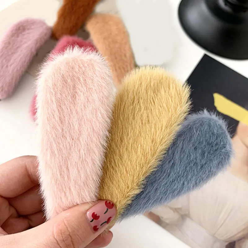 1 шт. заколки для волос из искусственного меха в форме капли воды Женская 2019