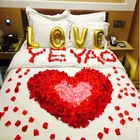 100 шт., разноцветные искусственные розы, украшения для свадебной вечеринки, лепестки на День святого Валентина, разноцветные искусственные лепестки, DIY Искусственные цветы