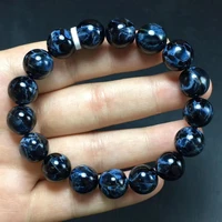 natural blue pietersite stretch gemstone round beads bracelet 12mm from namibia aaaaa genuine