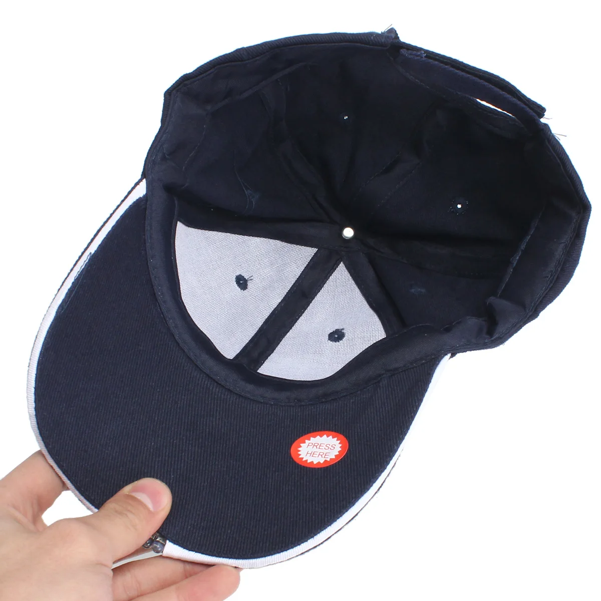 Регулируемый 5 светодиодный налобный фонарь Кепки Батарея шапка с приводом