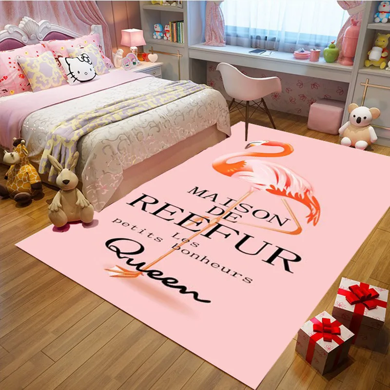 Розовый 3D единорог детский коврик Детская игра ползать пол для девочек любимый