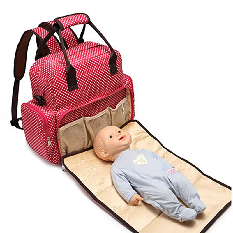 Большая сумка для подгузников мам рюкзак детские сумки мамы уличная с ковриком