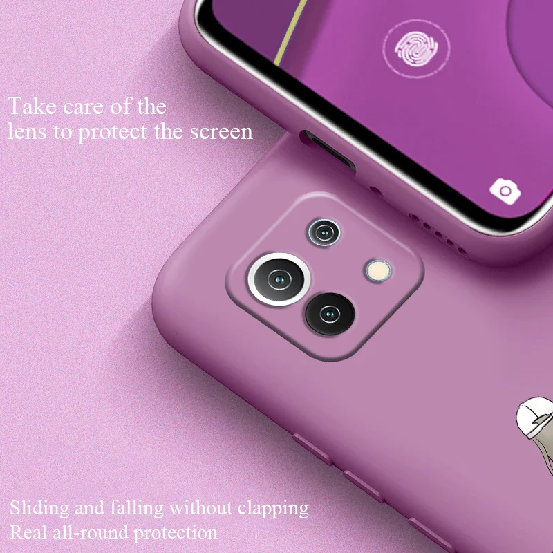 

Fashion girl Case For Xiaomi Mi 11 10T 10T Pro 10 S lite Ultra 9T 9 8 Note 10 Pro Poco F3 F2pro X2 Liquid Silicone Cover
