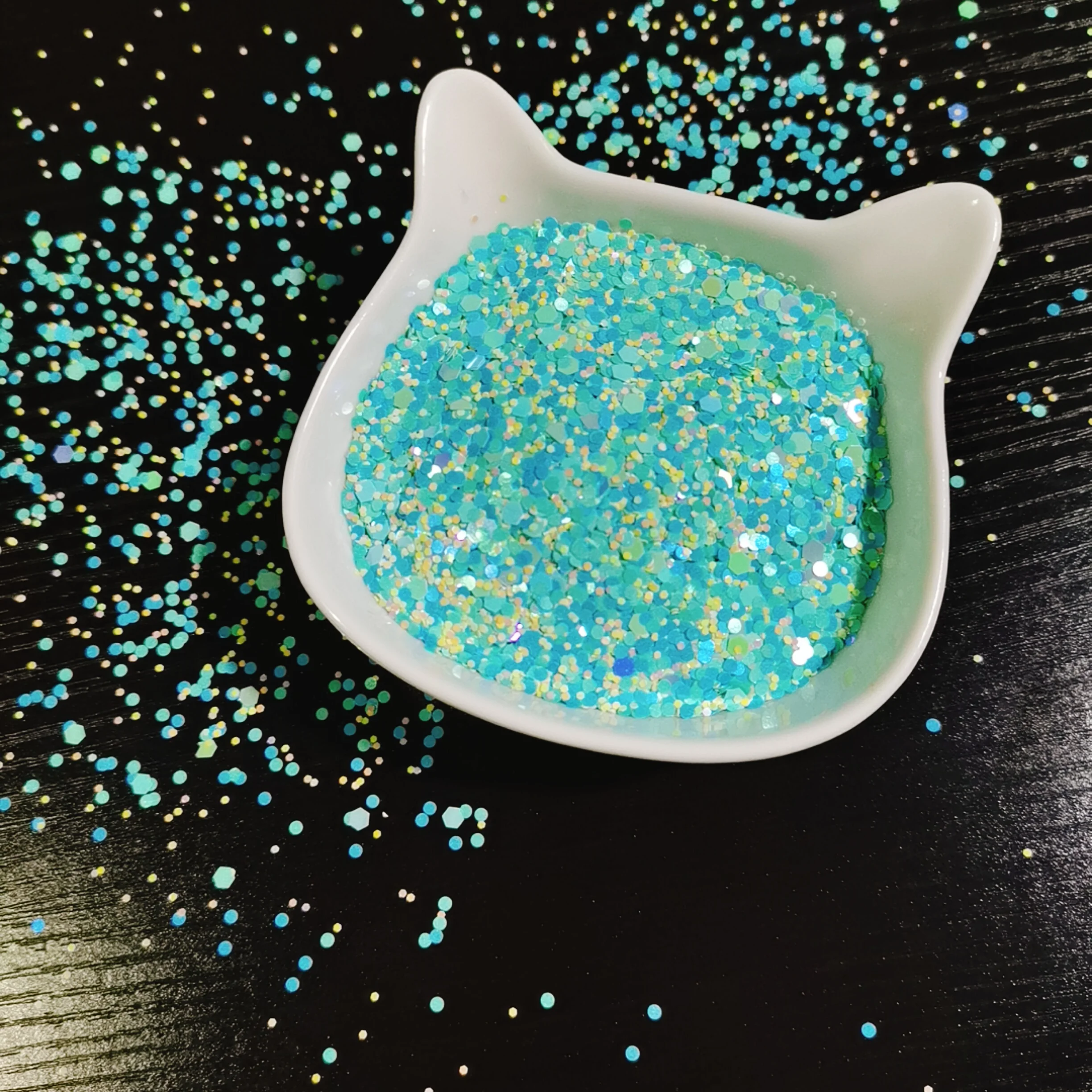

30g/opp Blue Sequins Rainbow Bright Shake Card Accessories Stamps Embossing Decoration 2021 New Greeting Card DIY Handmade
