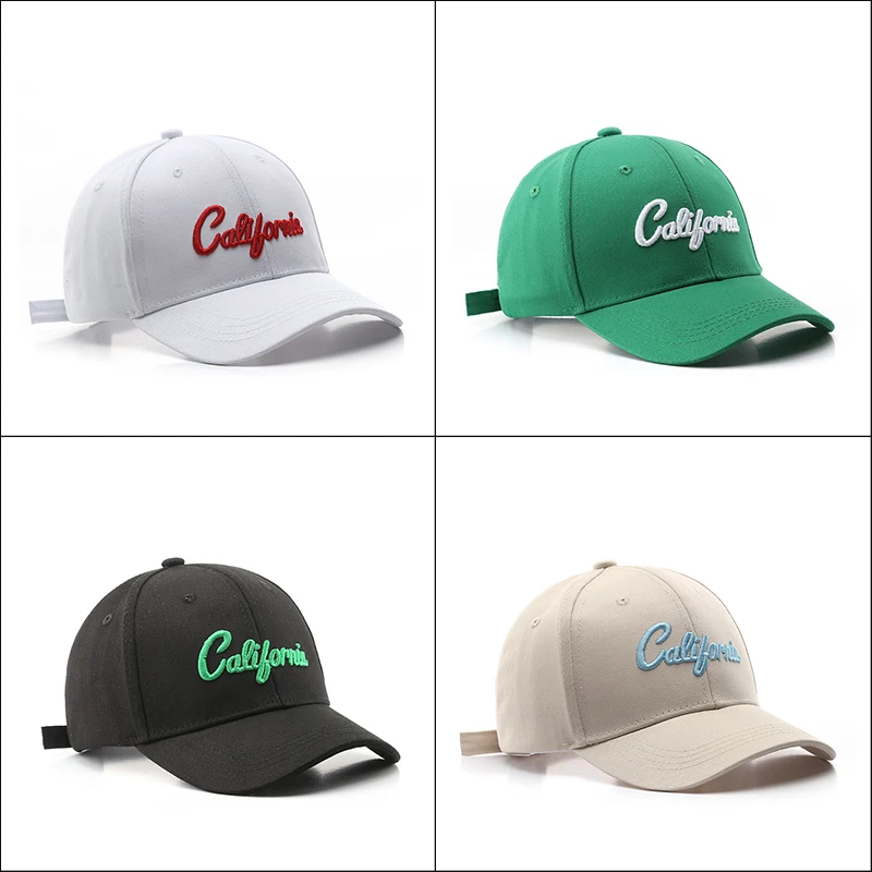 

Casual Baseball Cap for Women and Men Fashion Letter 3D Embroidery Hat Cotton Hard Top Sun Caps Snapback Hat Unisex