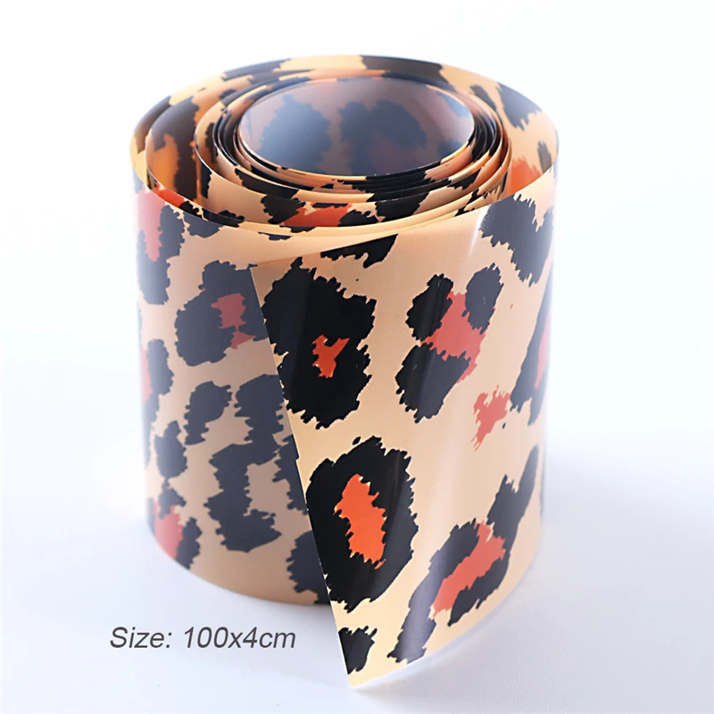 Модные леопардовые наклейки на ногти фольга обертывание звездного неба