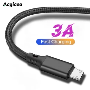 Micro USB Cable 3A Fast Charging Microusb Data Cables For Samsung Xiaomi Huawei Android Mobile Phone