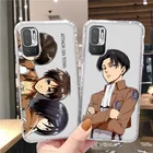 Чехол для Redmi 9C NFC, чехол с аниме атака на Титанов для Xiaomi Poco X3 Pro F3 M3 M4 Redmi9 9 C 9T 9A 8 7A 7 A 6, прозрачный чехол