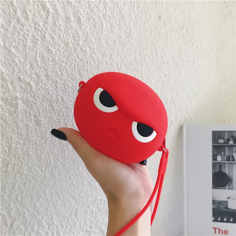 as pic Портативный мини 3D мультфильм мягкий силиконовый чехол для хранения сумка для наушников SD TF карты для женщин детское Портмоне кошелек чехол для ключей - Цвет: as pic