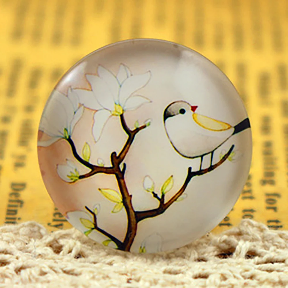 Новая мода 5 шт./лот 25 мм ручной работы фото стекло кабошоны (F4-10) | Украшения и