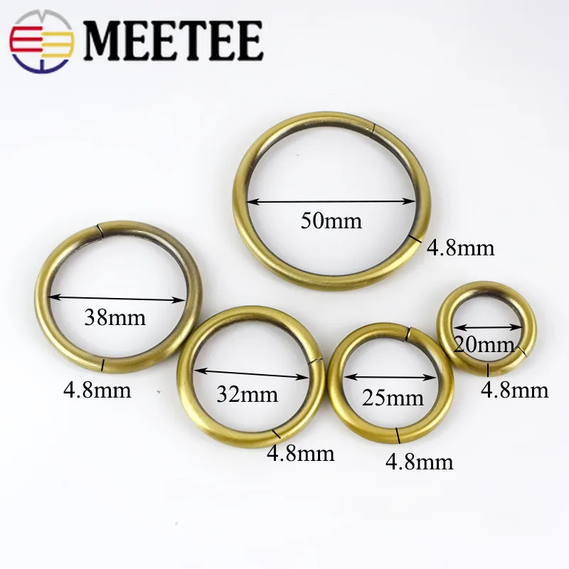 Металлические застежки-кольца 5/10 шт. воротник и сумка для собак ремень ремешок