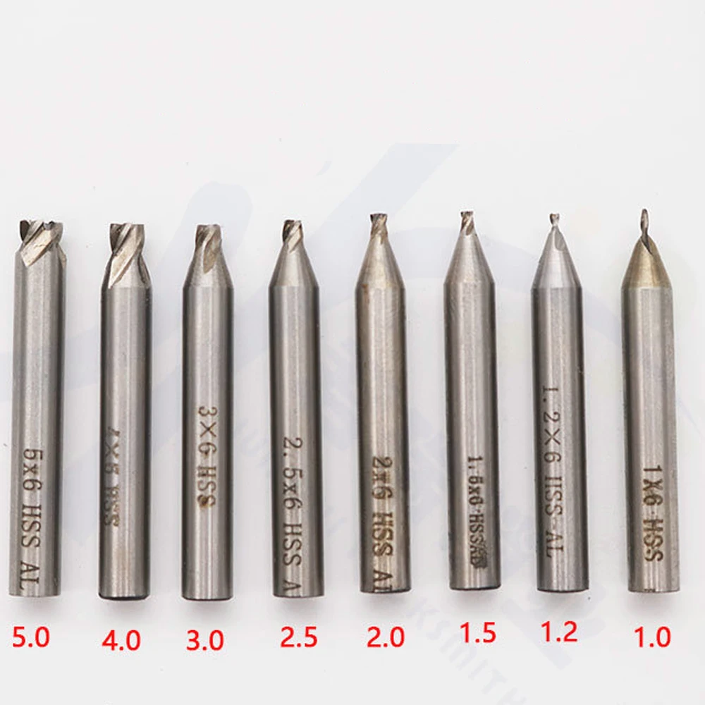 

Locksmith Tools HSS End Milling Cutter 1.0mm 1.2mm 2.0mm 2.5mm 3.0mm 4.0mm 5.0mm Drills Set For DEFU Key Cutting Machines