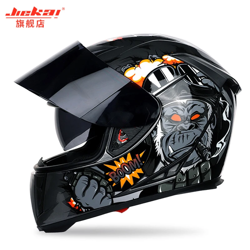 

Motorcycle double lens racing car, Kark motorcycle helmet passed