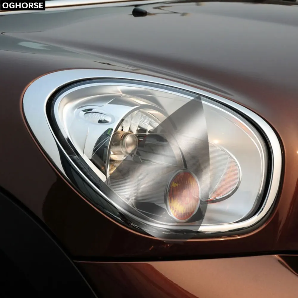 2 шт. самоклеющиеся ТПУ наклейки для автомобильных фар Защитная пленка MINI Countryman R60