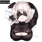 Оптовая продажа, коврик для мыши с рисунком аниме NieR:Automata 2B, нескользящий коврик для мыши из силикагеля, эргономичный компьютерный коврик для мыши