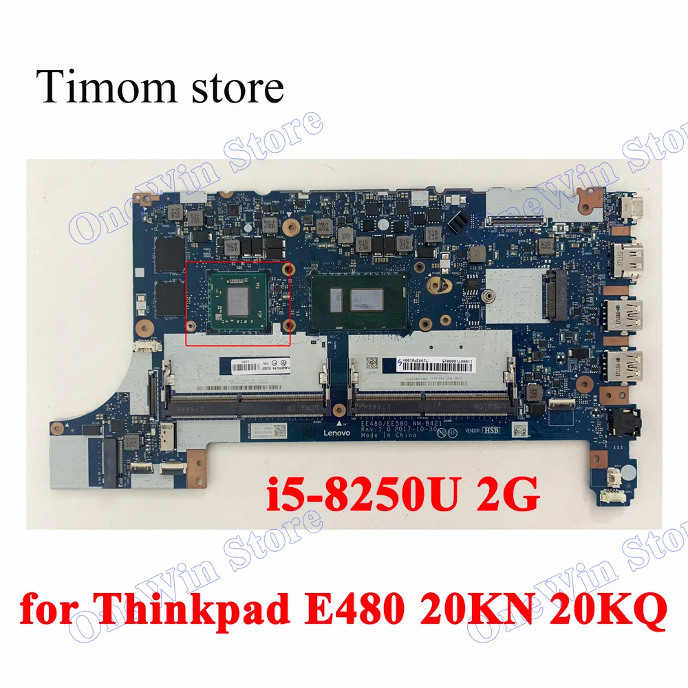 I5 8250U 550 2G DDR5 для ThinkPad E480 20KN 20KQ Lenovo независимых материнская плата EE480EE580 NM B421 01LW196